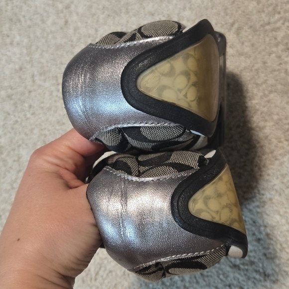 Coach Black And Grey Canvas Sneakers - Picture 3 of 6